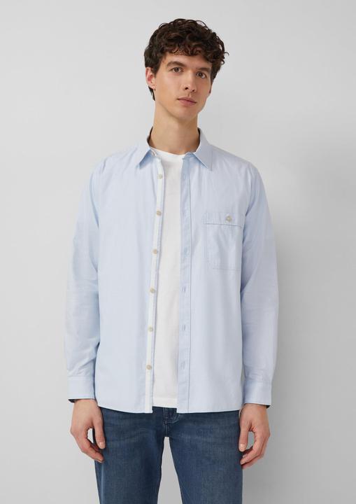 Immagine prodotto s.Oliver Hemd Regular Fit: Gemustertes Langarmhemd mit Kentkragen (L)