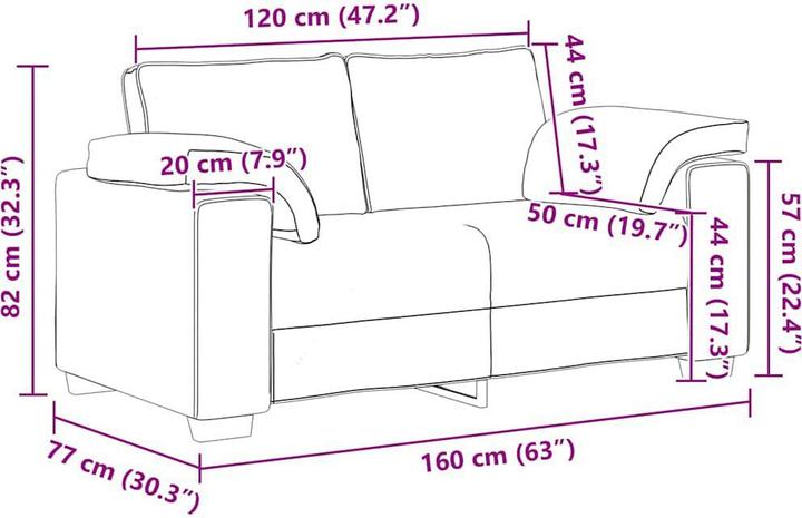 Produktbild vidaXL Zweiersofa