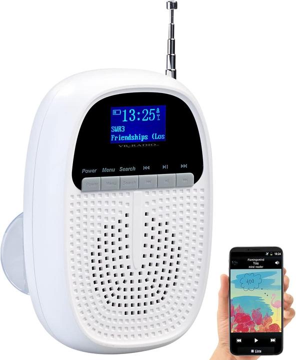 Immagine prodotto VR-Radio Radio a batteria da bagno (FM, DAB, Bluetooth)
