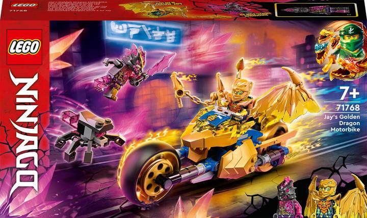 Actual product image LEGO Jay's gold dragon motorcycle (71768, LEGO Ninjago)