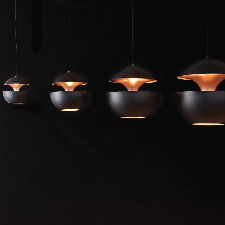 DCW éditions Here Comes The Sun Pendelleuchte Ø450 Schwarz/Kupfer (E27)