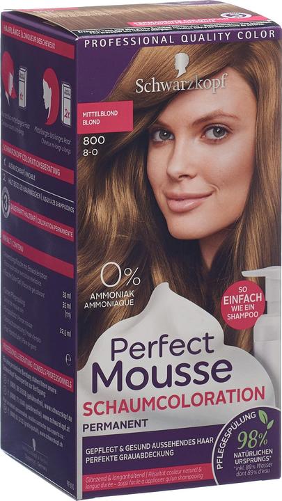 Produktbild Schwarzkopf Perfect Mousse Schaumcoloration (800 Mittelblond)