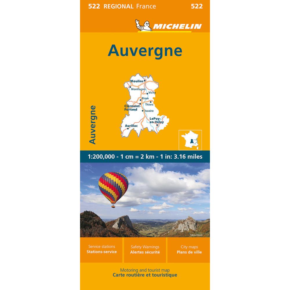 Michelin Auvergne-Limousin, Landkarte