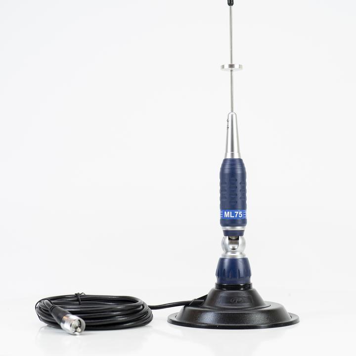 Immagine prodotto PNI Antenna CB ML75, pieghevole, 26-28 MHz, 300 W con base magnetica inclusa, lunghezza 90 cm