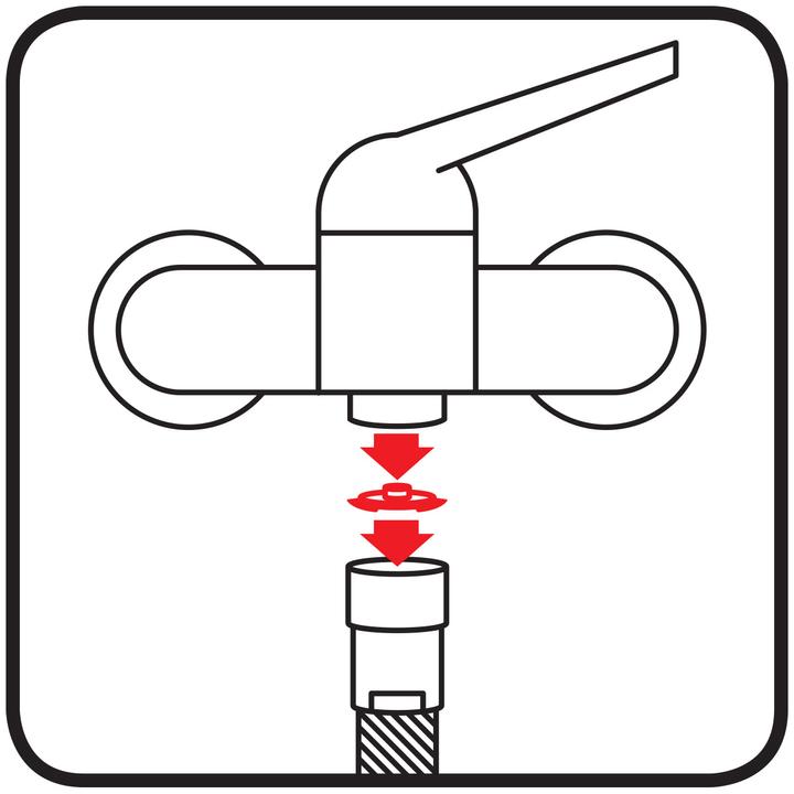 Actual product image Neoperl Flow regulator PCW-01 red