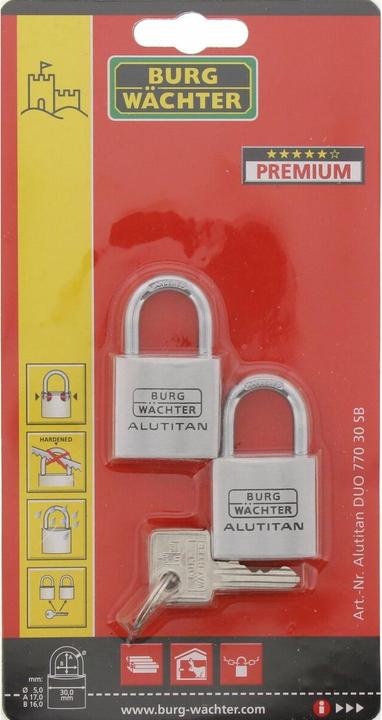 Produktbild Burg Wächter Zyl.-Schlösser DUO 770 30 SB