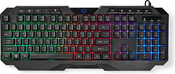 Nedis Wired Gaming Keyboard | USB Type-A | Folientasten | LED | QWERTY | US-Layout | Netzkabellänge: (Eng. Int., Kabelgebunden)