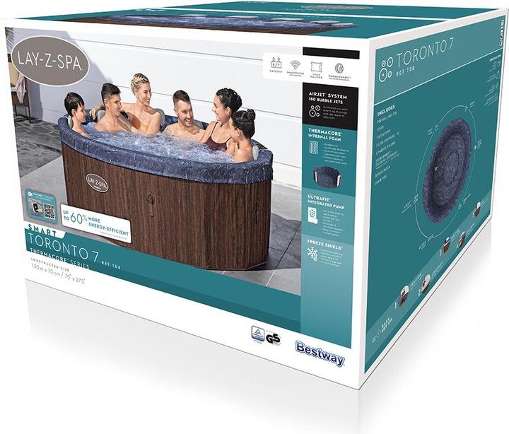 Image du produit Bestway Lay-Z-Spa Toronto ThermaCore SmartAirjet (7 pers.)