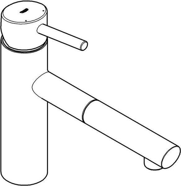 Actual product image Grohe Küchenarmatur mit Handbrause Concetto supersteel matt 31129