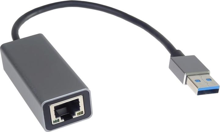 Actual product image PremiumCord adaptér USB3.0 -> LAN RJ45 ETHERNET 10/100/1000 MBIT Aluminium (USB 3.0, RJ45 Gigabit Ethernet (1x))