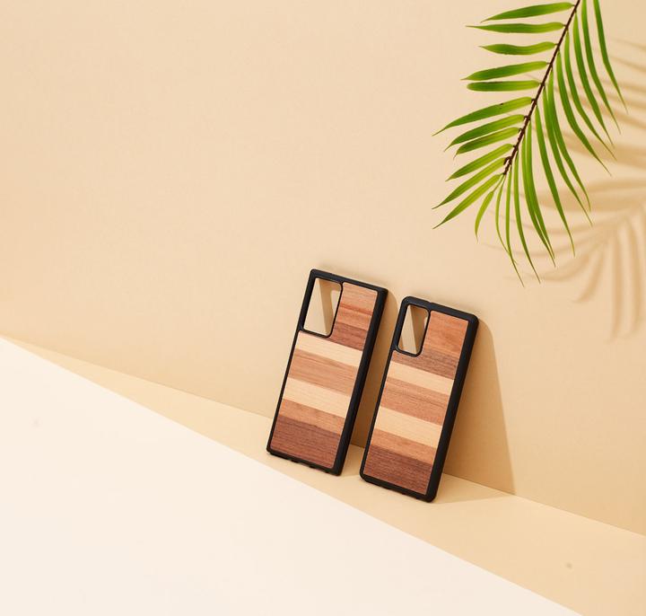 Actual product image Man.Wand &WOOD case for Galaxy Note 20 Ultra sabbia juodas (Samsung Galaxy Note 20 Ultra)