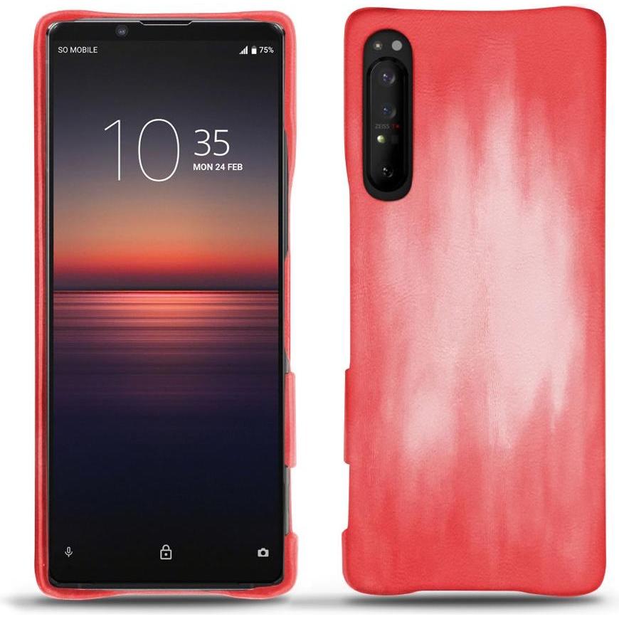 Noreve Lederschutzhülle (Sony Xperia 1 II), Smartphone Hülle, Rosa