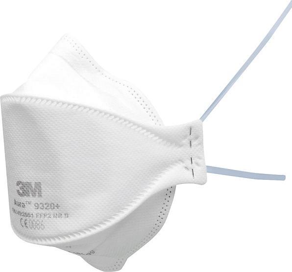 Actual product image kaiserkraft 3M™ Aura™ 9300 folding mask, FFP2, pack of 20, white, without valve. (FFP2, 20 x)