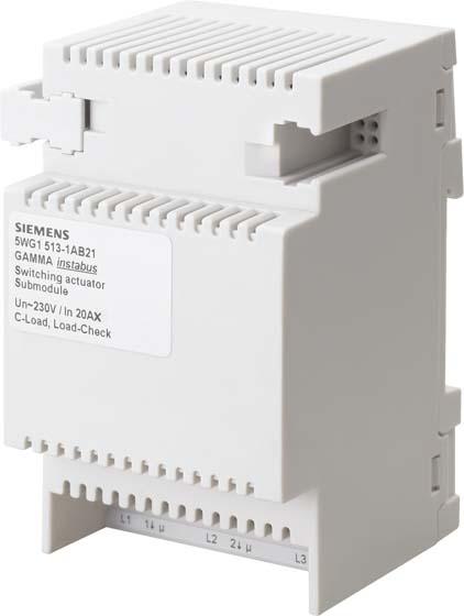 Productafbeelding Siemens Schakelaaractuator REG 3TE 3uitgang 20A 3680W 5WG1513-1AB21 (Schakelaandrijving)
