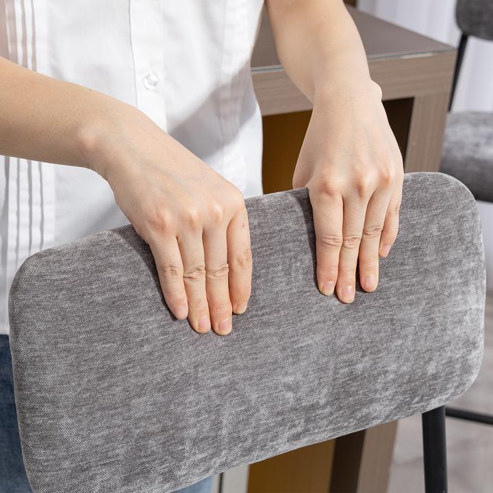 Actual product image Homcom Barhocker Polyester, Stahl Grau