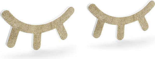 Produktbild Partydeco Wall decoration Sleeping eyes, gold, (1 pkt / 1 pc.) (1 Stück)