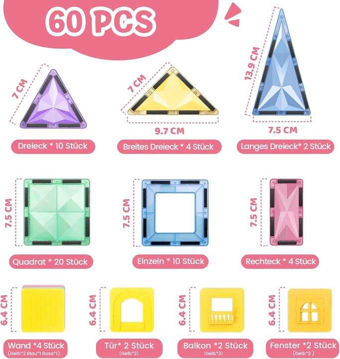 Image du produit Kouyuo Magnetische Bausteine Set