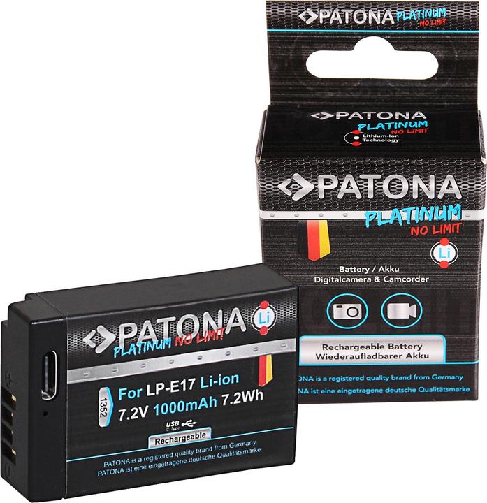 Actual product image Patona LP-E17 Set Ladegerät + 2 Akkus (Camera battery charger)