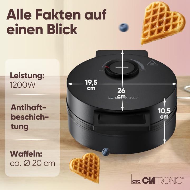 Image du produit Clatronic Waffeleisen Herzform