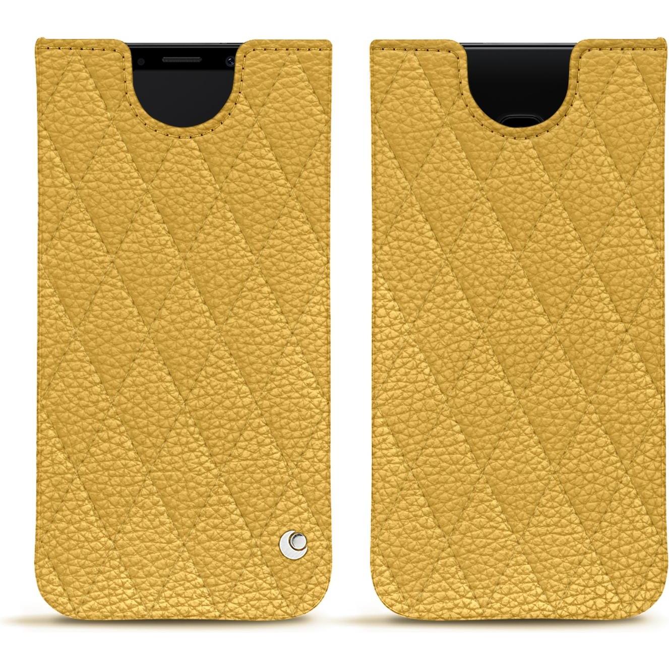 Noreve Lederschutzhülle (Samsung Galaxy S9), Smartphone Hülle, Orange