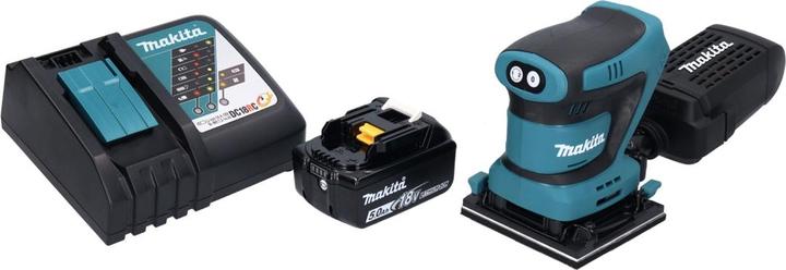 Produktbild Makita DBO 480 RT1 Akku Schwingschleifer 18 V 112 x 102 mm + 1x Akku 5,0 Ah + Ladegerät (Exzenterschleifer)