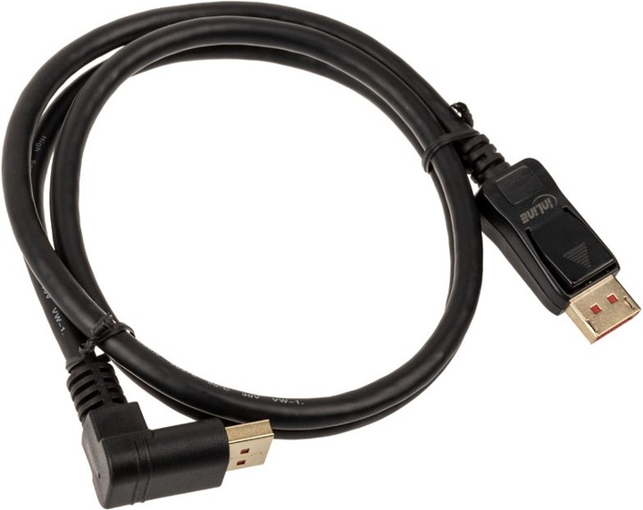Produktbild InLine ® DisplayPort 1.4 Kabel, 8K4K, nach oben gewinkelt, schwarz/gold, 1m (1 m, DisplayPort)