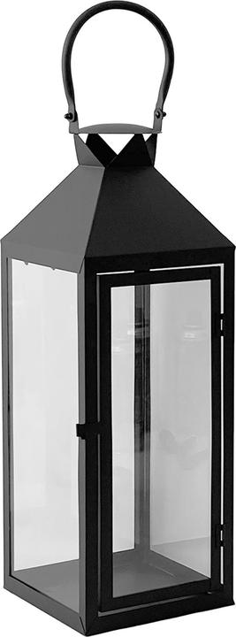 Actual product image Inda-Exclusiv Large garden lantern wind light black glass metal 54cm (1 x)