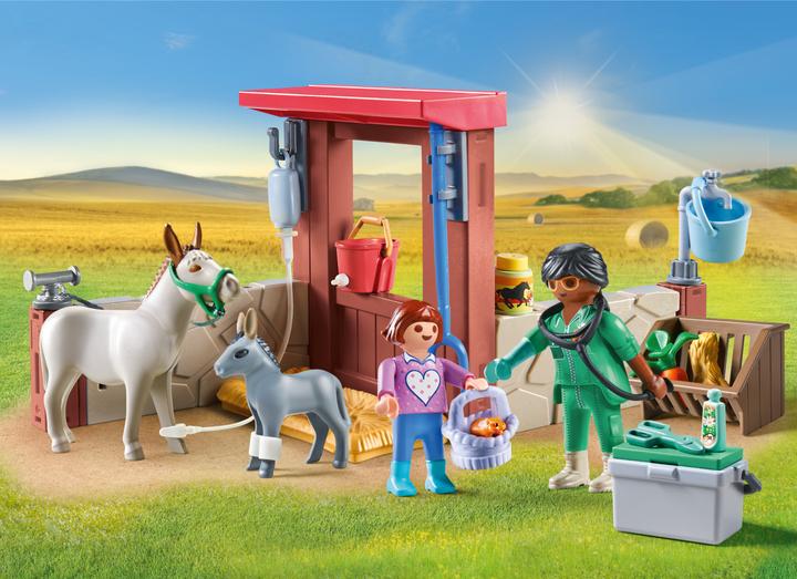 Actual product image Playmobil 71471 Veterinary mission with the donkeys (71471, Playmobil Country)