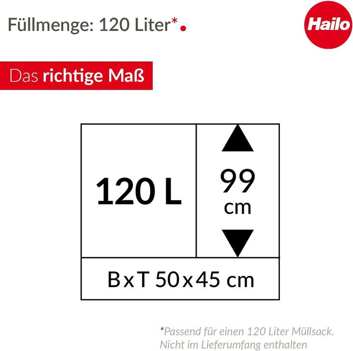 Actual product image Hailo ProfiLine MSS Design XXXL, bin liner stand, 120 litres (120 l)