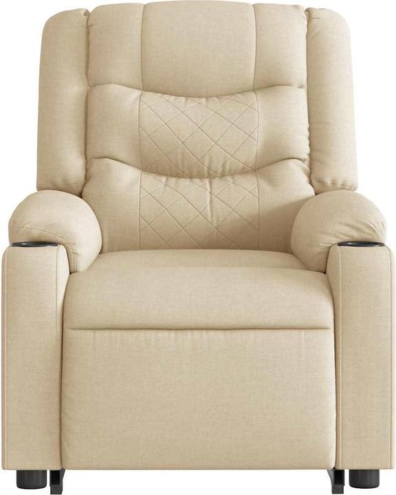 Immagine prodotto vidaXL Poltrona massaggiante con ausilio stand-up in tessuto crema