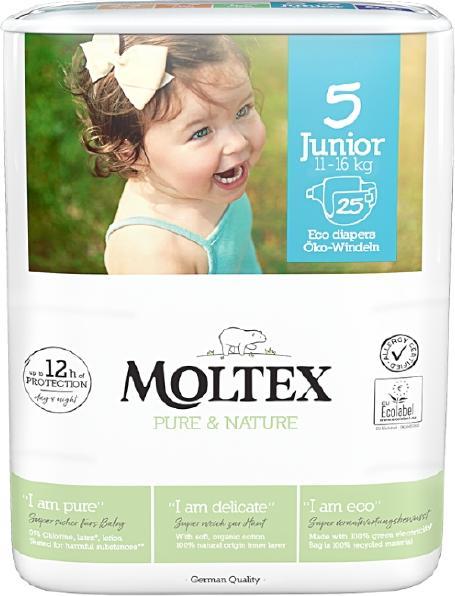 Moltex Öko Couches écologiques, Junior 11-25 kg) (Taille 5, 25 pièce(s))