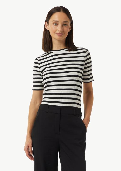 Actual product image Comma T-Shirt Ringel-T-Shirt aus Rippware (46)