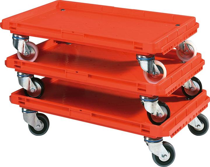 Actual product image Schäfer Shop Roll-Fix, plastic castors, 600 x 400 x 125 mm (200 kg)
