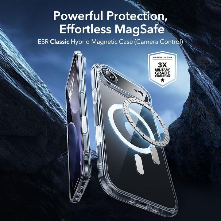 Produktbild ESR Classic Hybrid Magnetic Case (Camera Control), for iPhone 17 Air, Clear (Apple iPhone 17 Pro)