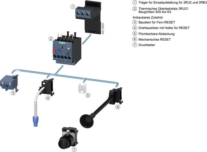 Actual product image Siemens Thermal overload relay 1.4 - 2.0 A