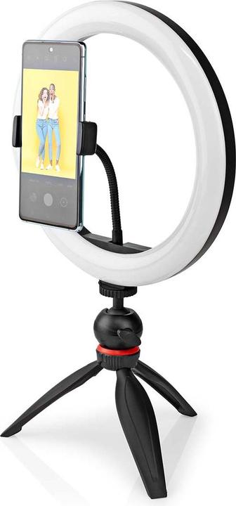 Productafbeelding Nedis Ringlamp | 10 inch | 120 LED's | 2700 - 6700 K | Statief | Zwart (Ringlicht)