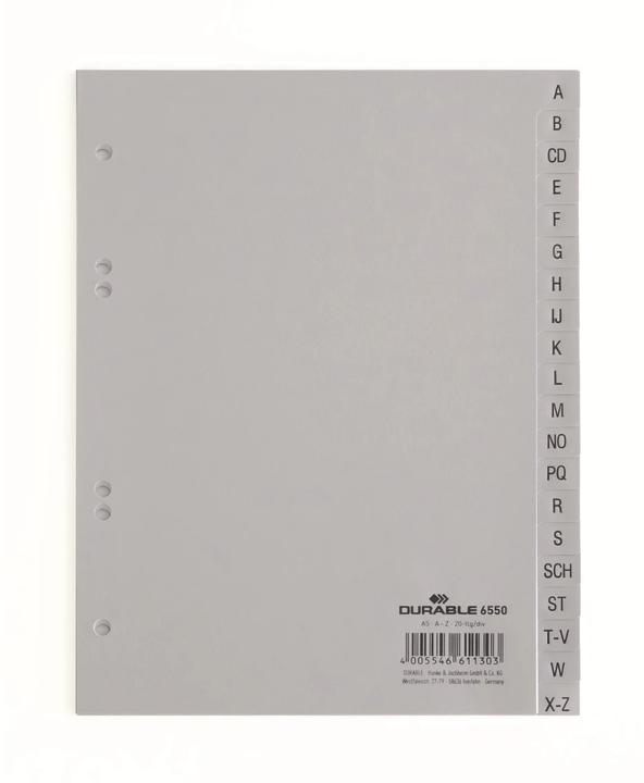 Immagine prodotto Durable REGISTRO PP 20 FOGLI IN RILIEVO A-Z A5 20 PEZZI 655010