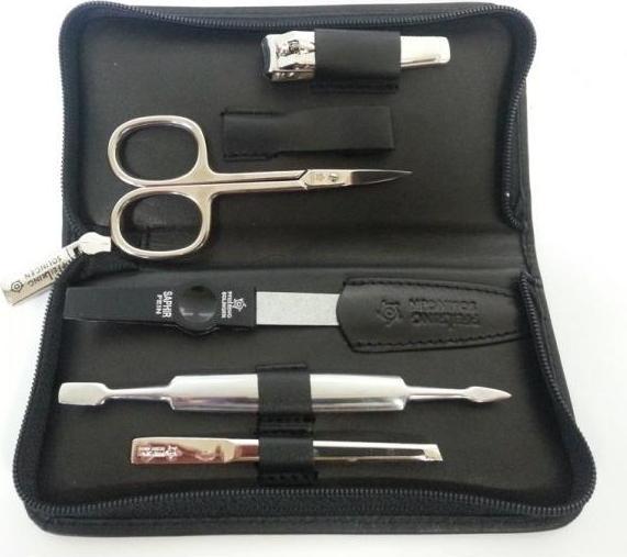 Produktbild Pfeilring Solingen Maniküreset - 5 Teile, Echtes Leder, Schwarz