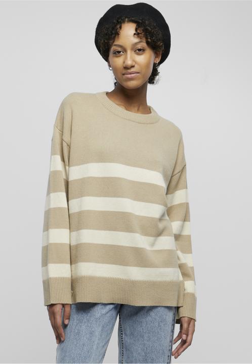 Image du produit Urban Classics Ladies Striped Knit Crew Sweater (M)