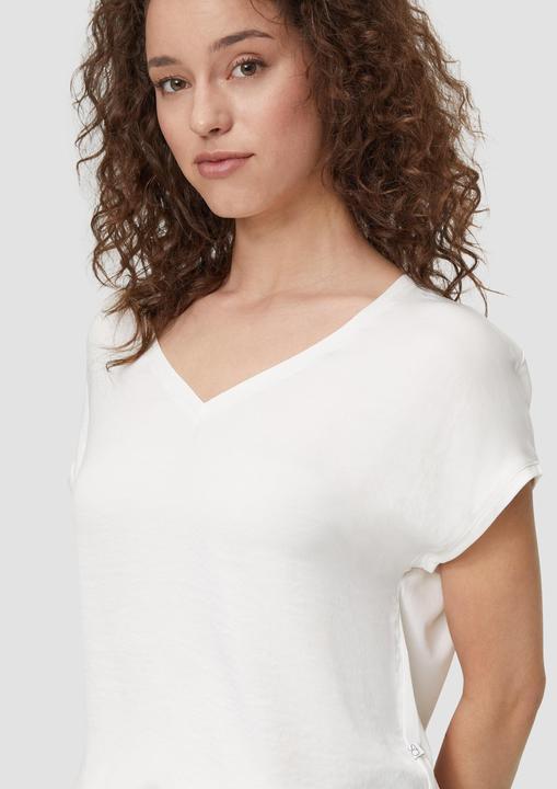 Produktbild S.Oliver T-Shirt Fabricmix-Shirt im Loose Fit mit V-Ausschnitt (XL)