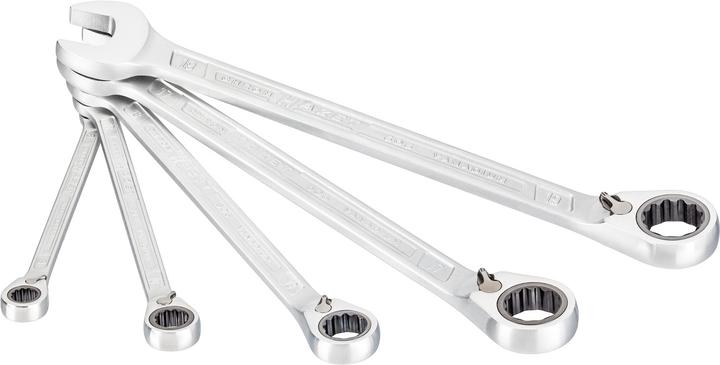 HAZET Jeu de clés mixtes à cliquet 606/5 ∙ Profil Traction à 12 pans extérieurs ∙ 8 - 19 ∙ Nombre d… (8 mm, 10 mm, 13 mm, 17 mm, 19 mm)