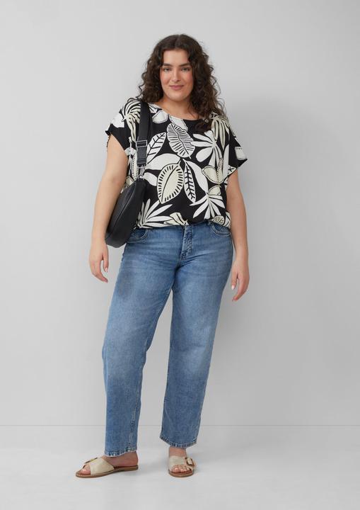 Produktbild S.Oliver T-Shirt Elastisches T-Shirt aus Viskosestretch im Relaxed Fit (44)