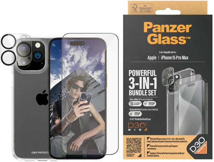 Produktbild PanzerGlass 3-in-1-Pack (1 Stück, Apple iPhone 15 Pro Max)