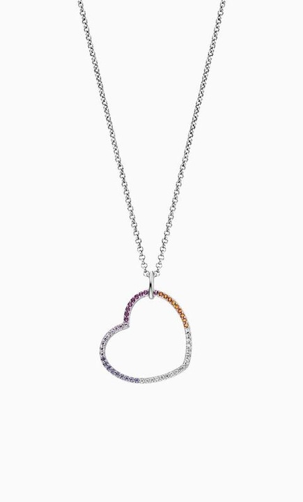 Produktbild Engelsrufer Regenbogen Herz Halskette (925er Silber, 42 cm)