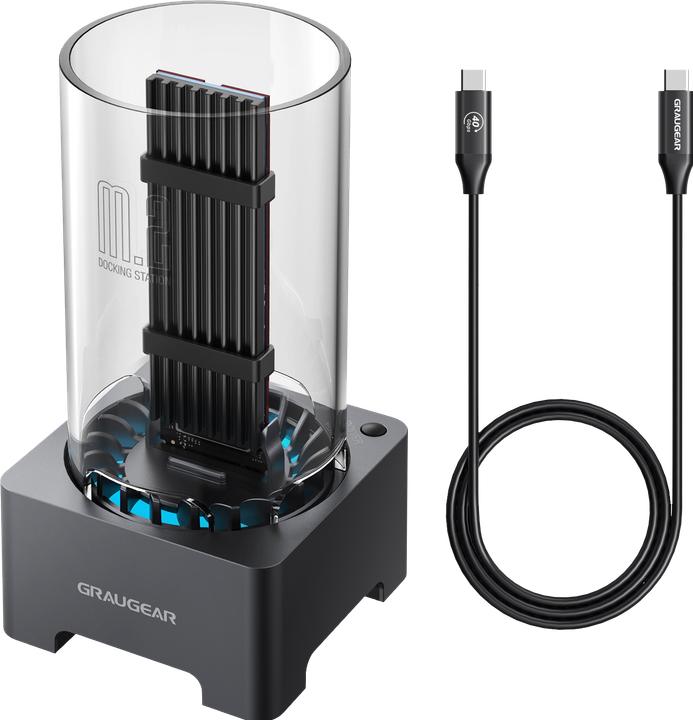 Produktbild Graugear USB 4.0-Dockingstation für M.2 PCIe Gen4x4 NVMe SSD