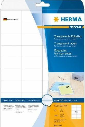 Image du produit HERMA Étiquettes transparentes A4