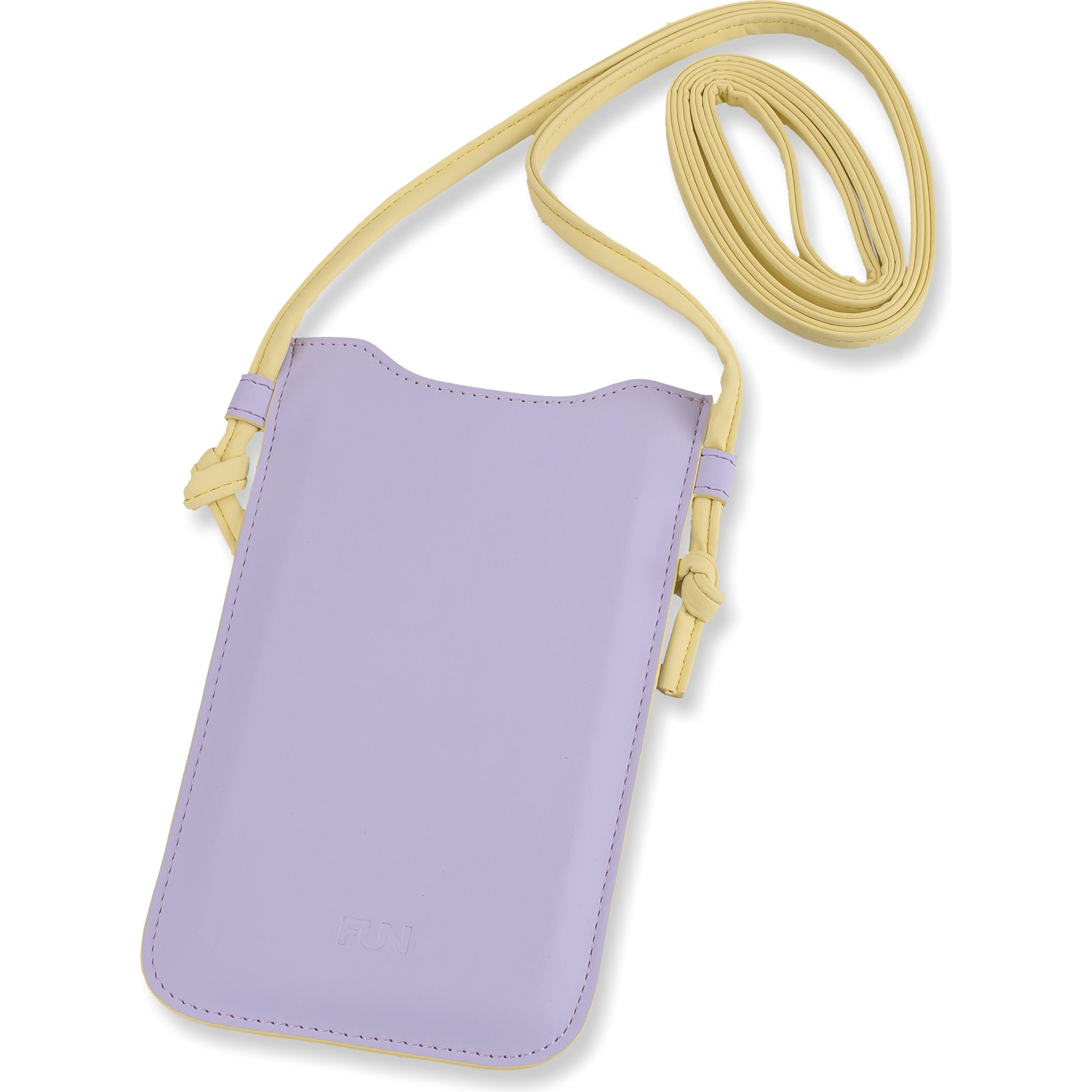 Peter Jäckel FUN Necklace Sleeve Uni Grösse 6.9" Lilac, z.B. für Samsung S20/ S21 Ultra/ iPhone 13 Pro Max Innenm, Handy...