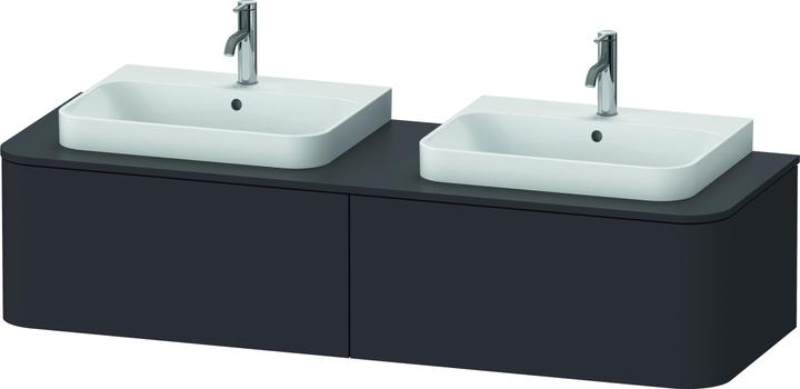 Produktbild Duravit Waschtischunterschrank Happy D.2 Plus wandhngend mit 2 Auszgen fr Becken beidseitig 160 (35 x 35 x 160 cm)