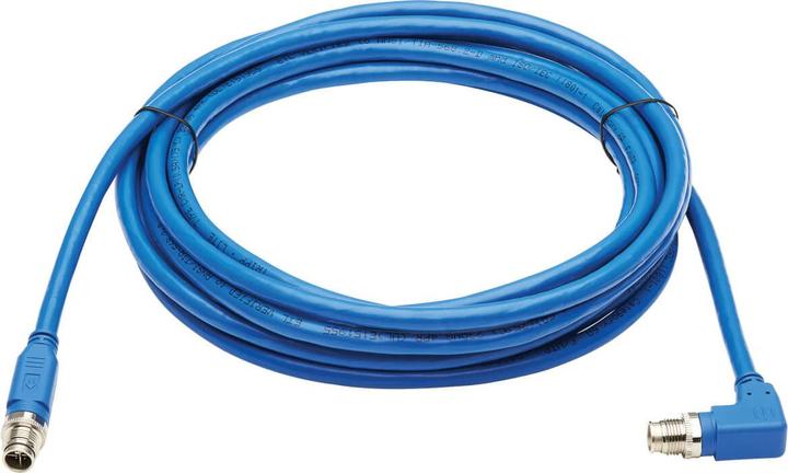 Produktbild Eaton M12 X-Code Cat6a 10G F/UTP CMR-LP Shielded Ethernet Cable Right-Angle M/M IP68 PoE B (UTP, CAT6a, 5 m)