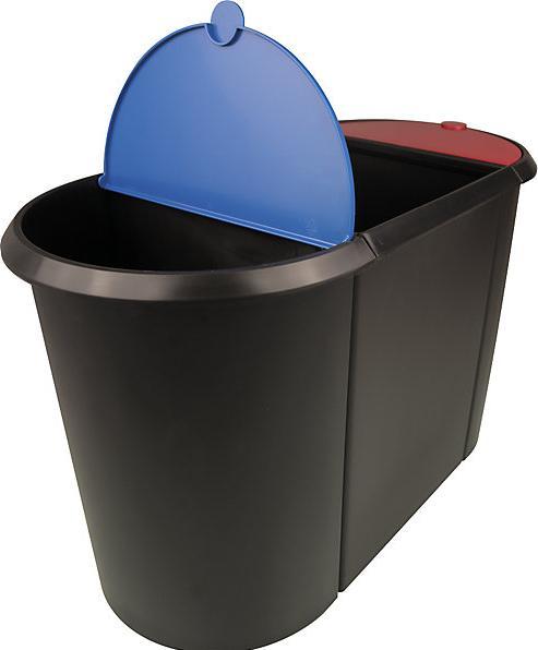 Image du produit Harinacs Corbeille à papier Helit Trio-System (38 l)